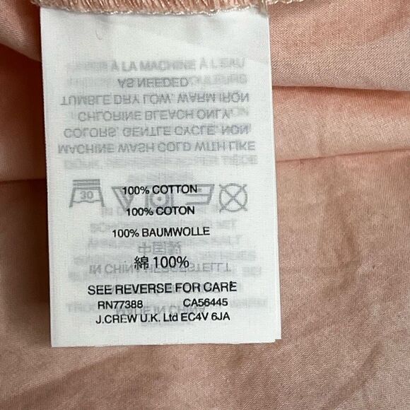 J. Crew NWOT pink long sleeve funnel neck cotton blouse size 12T - Picture 12 of 13